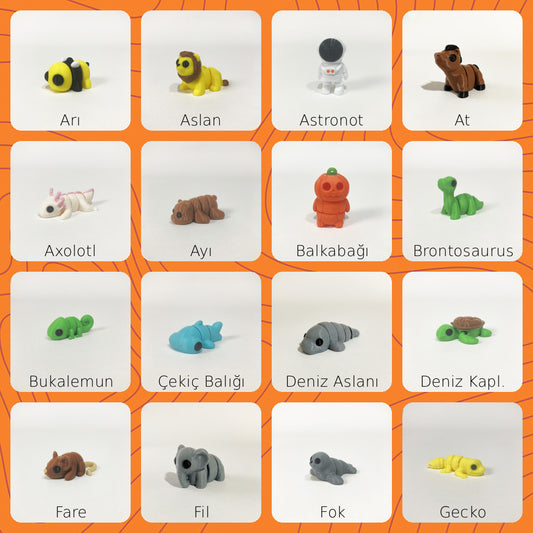 Mini Hayvan Figürleri | A-L (Liste 1/2)