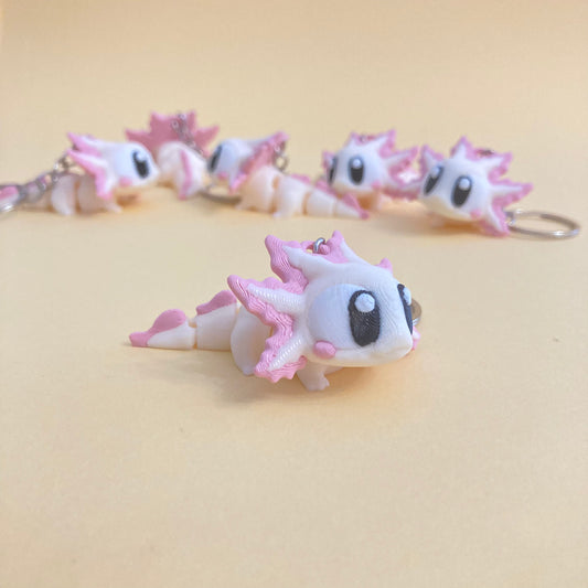 Hareketli Axolotl Anahtarlık